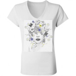 Ladies Slim Fit V-Neck Jersey Tee