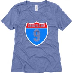 Ladies Relaxed Fit Super Soft Triblend V-Neck Tee