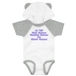 Infant Hooded Raglan Bodysuit with Ears