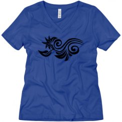 Ladies Relaxed Fit V-Neck Tee