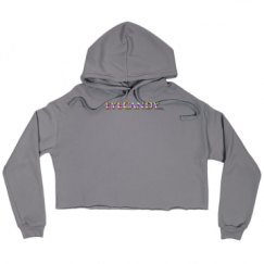 Ladies Relaxed Fit Cropped Fleece Hoodie