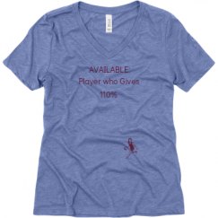 Ladies Relaxed Fit Super Soft Triblend V-Neck Tee