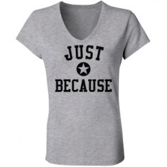 Ladies Slim Fit V-Neck Jersey Tee