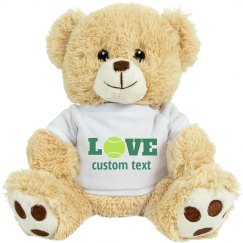 Add Your Text Tennis LOVE Teddy Bear