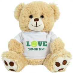 Tennis Love Custom Teddy Bear