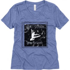 Ladies Relaxed Fit Super Soft Triblend V-Neck Tee