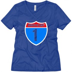 Ladies Relaxed Fit V-Neck Tee