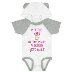 Infant Hooded Raglan Bodysuit with Ears