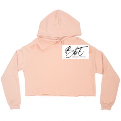 Ladies Relaxed Fit Cropped Fleece Hoodie