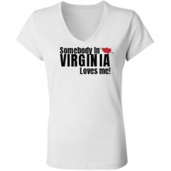 Ladies Slim Fit V-Neck Jersey Tee