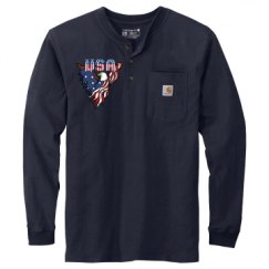 Unisex Carhartt Long Sleeve Henley Tee 