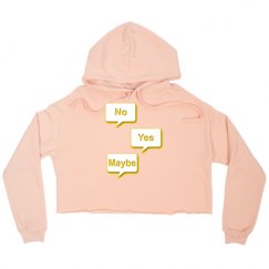 Ladies Relaxed Fit Cropped Fleece Hoodie