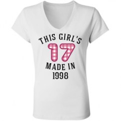 Ladies Slim Fit V-Neck Jersey Tee