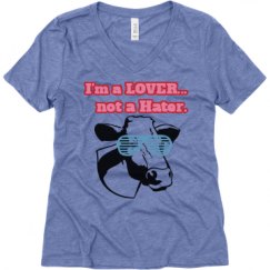 Ladies Relaxed Fit Super Soft Triblend V-Neck Tee