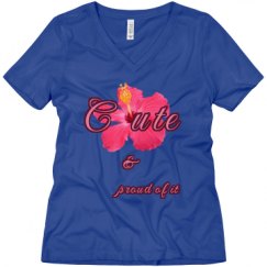 Ladies Relaxed Fit V-Neck Tee