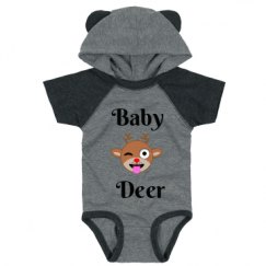 Infant Hooded Raglan Bodysuit with Ears