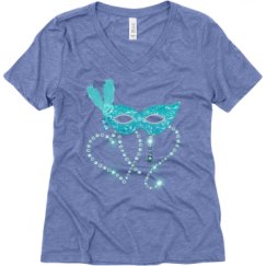 Ladies Relaxed Fit Super Soft Triblend V-Neck Tee