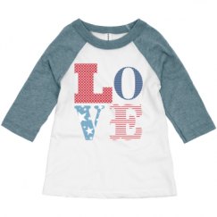 Toddler 3/4 Sleeve Raglan Tee