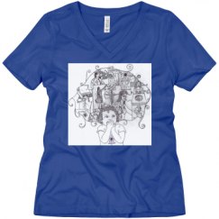 Ladies Relaxed Fit V-Neck Tee