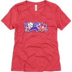 Ladies Relaxed Fit Super Soft Triblend V-Neck Tee