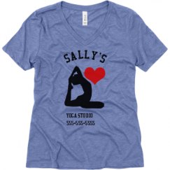 Ladies Relaxed Fit Super Soft Triblend V-Neck Tee