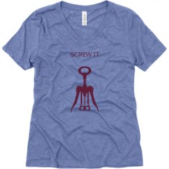 Ladies Relaxed Fit Super Soft Triblend V-Neck Tee