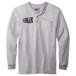 Unisex Carhartt Long Sleeve Henley Tee 