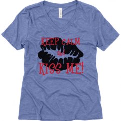 Ladies Relaxed Fit Super Soft Triblend V-Neck Tee