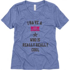 Ladies Relaxed Fit Super Soft Triblend V-Neck Tee