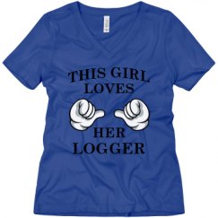 Ladies Relaxed Fit V-Neck Tee