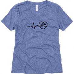 Ladies Relaxed Fit Super Soft Triblend V-Neck Tee