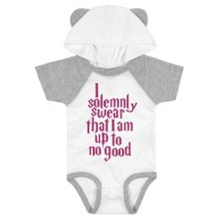 Infant Hooded Raglan Bodysuit with Ears