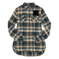 Ladies Long Sleeve Plaid Flannel Shirt