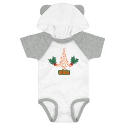 Infant Hooded Raglan Bodysuit with Ears