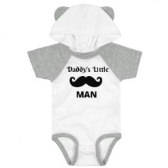 Infant Hooded Raglan Bodysuit with Ears