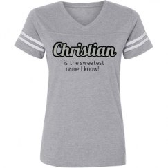 Ladies Relaxed Fit Vintage Sports Tee