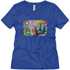 Ladies Relaxed Fit V-Neck Tee