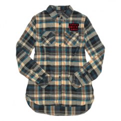 Ladies Long Sleeve Plaid Flannel Shirt