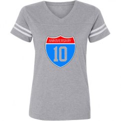 Ladies Relaxed Fit Vintage Sports Tee