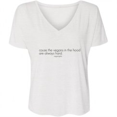 Ladies Flowy Slouchy V-Neck Tee