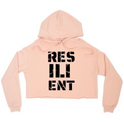 Ladies Relaxed Fit Cropped Fleece Hoodie