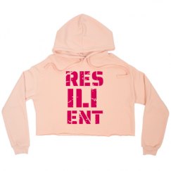 Ladies Relaxed Fit Cropped Fleece Hoodie