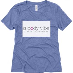 Ladies Relaxed Fit Super Soft Triblend V-Neck Tee