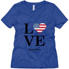 Ladies Relaxed Fit V-Neck Tee