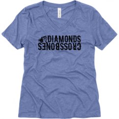 Ladies Relaxed Fit Super Soft Triblend V-Neck Tee