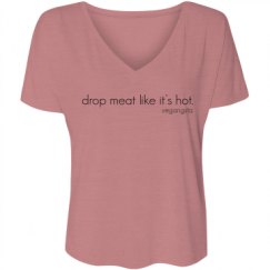 Ladies Flowy Slouchy V-Neck Tee