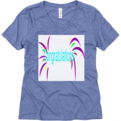 Ladies Relaxed Fit Super Soft Triblend V-Neck Tee