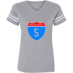 Ladies Relaxed Fit Vintage Sports Tee