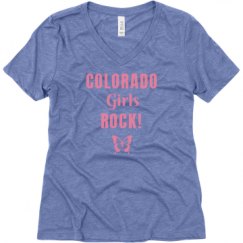 Ladies Relaxed Fit Super Soft Triblend V-Neck Tee