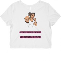 Ladies Slim Fit Crop Top Tee